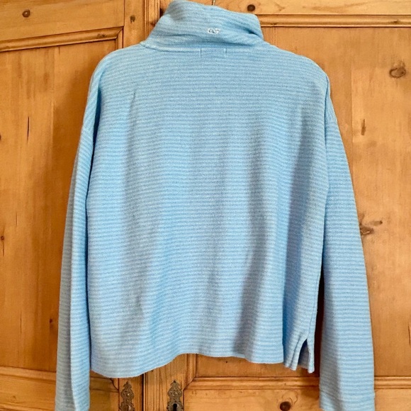 Vineyard Vines Women’s Light Blue Zip-Up 100% Cotton Size Medium - Picture 2 of 9